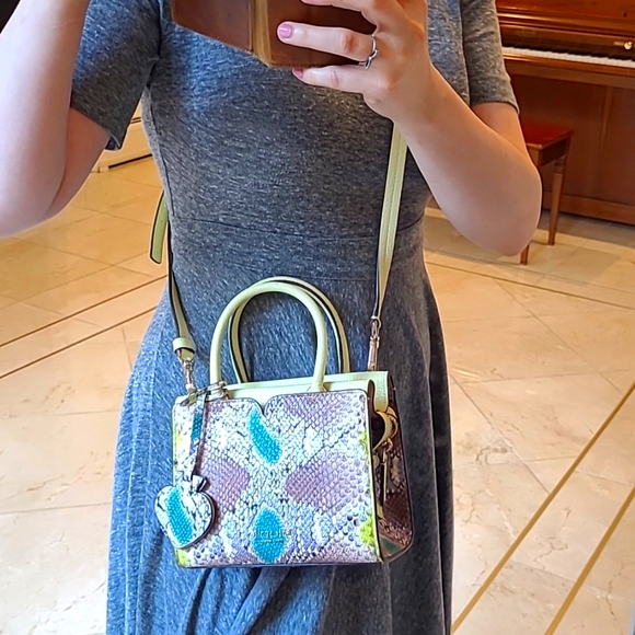 NWOT Kate Spade Spencer Python-embossed Mini Satchel Bag - Picture 5 of 16